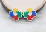 Autism Awareness silicone focal beads for pens and keychains