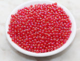 4mm Red AB Round Beads, Iridescent Acrylic Gumball Beads, Transparent Round Spacer Beads, Bubblegum Beads, Plastic Round Bead #1271