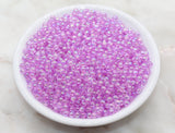 4mm Lavender AB Round Beads, Iridescent Acrylic Gumball Beads, Transparent Round Spacer Beads, Bubblegum Beads, Plastic Round Bead #1272