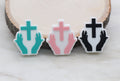 Cross silicone focal beads for pens and keychains