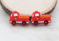Firetruck silicone focal beads for pens and keychains