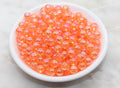 8mm Coral Orange AB Acrylic Gumball Beads