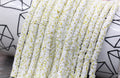 6mm white with gold speckled heishi beads for bracelets and DIY jewelry
