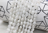 White Moonstone Nugget Beads, Gemstone Loose Beads, Pebble Beads, 6mm- 8mm #19