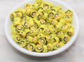 9mm emoji polymer clay beads, heart clay charms for bracelets
