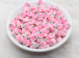 10mm peach polymer clay beads, fruit clay charms for bracelets