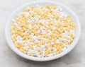 4mm 6/0 yellow and white mix glass seed beads for bracelets