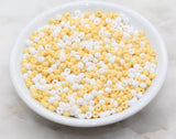 4mm 6/0 yellow and white mix glass seed beads for bracelets
