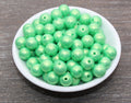 12mm Green Shimmer Acrylic Gumball Beads