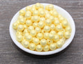 10mm Yellow Acrylic Gumball Beads