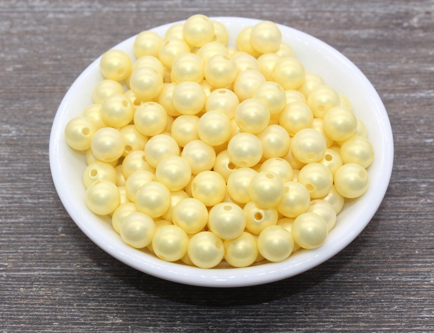 10mm Yellow Bubblegum Beads, Acrylic Beads