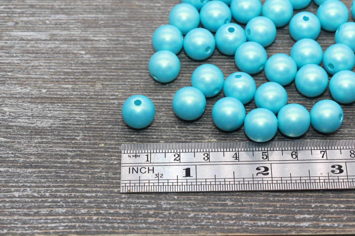 12mm Blue Shimmer Gumball Beads, Round Acrylic Loose Beads, Bubblegum Beads, Chunky Beads, Round Plastic Beads #2678