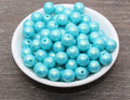 12mm Blue Shimmer Acrylic Gumball Beads