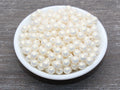 8mm Cream Yellow Shimmer Acrylic Gumball Beads