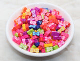 9mm-10mm bow polymer clay beads, symbol clay charms for bracelets