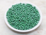 4mm 6/0 green opaque glass seed beads for bracelets