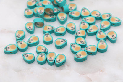 Kawaii Kiwi Clay Beads, Fruit Polymer Clay Beads, Jewelry Beads, Bead for Bracelet #323