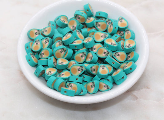 Kawaii Kiwi Clay Beads, Fruit Polymer Clay Beads, Jewelry Beads, Bead for Bracelet #323