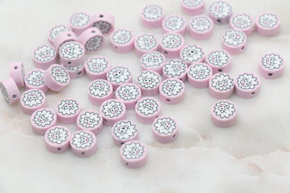 Kawaii Sheep Polymer Clay Beads, Animal Themed Clay Beads, Jewelry Beads #326