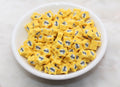 10mm smiley face star shape polymer clay beads, nature clay charms for bracelets