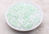 4mm 6/0 mint and white mix glass seed beads for bracelets