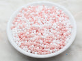 4mm 6/0 light peach and white mix glass seed beads for bracelets