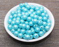 10mm Blue Shimmer Acrylic Gumball Beads