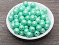 12mm Green Shimmer Acrylic Gumball Beads