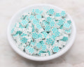 10mm snowflake polymer clay beads, christmas clay charms for bracelets 2