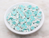 10mm snowflake polymer clay beads, christmas clay charms for bracelets 2