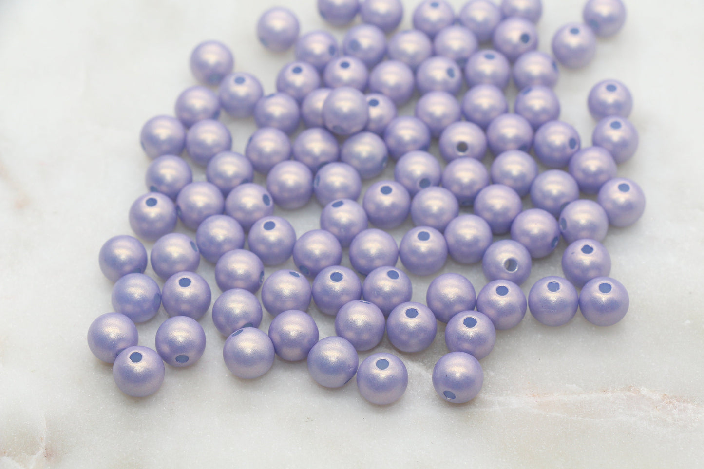 8mm Pastel Purple Shimmer Gumball Beads, Round Acrylic Loose Beads, Bubblegum Beads, Chunky Beads, Smooth Round Plastic Beads #2700