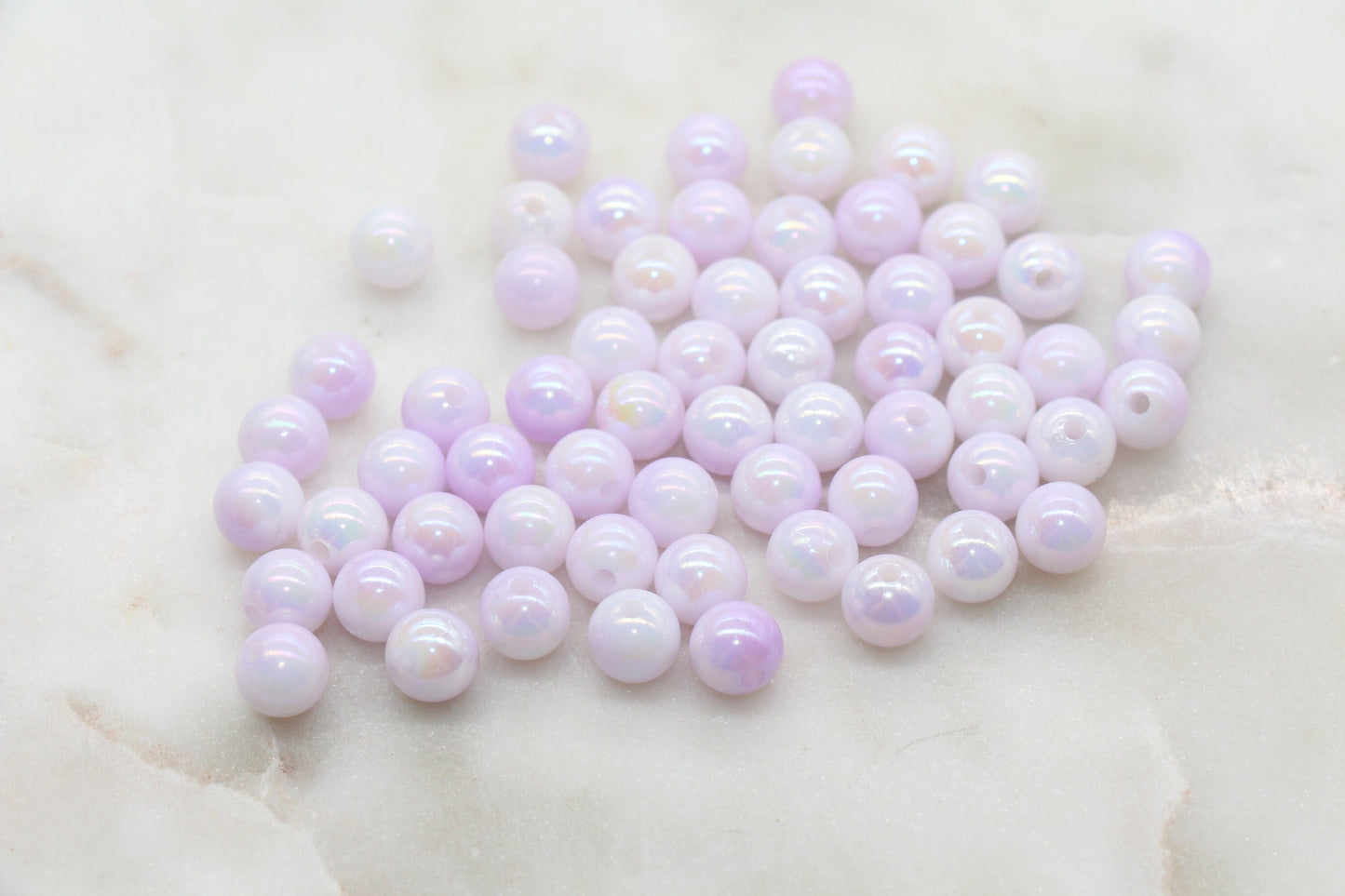 8mm Lavender Purple Ombre Round Beads, Acrylic Gumball Bead, Iridescent Round Beads, Bubblegum Beads, Plastic Round Bead, Jewelry Beads#2711