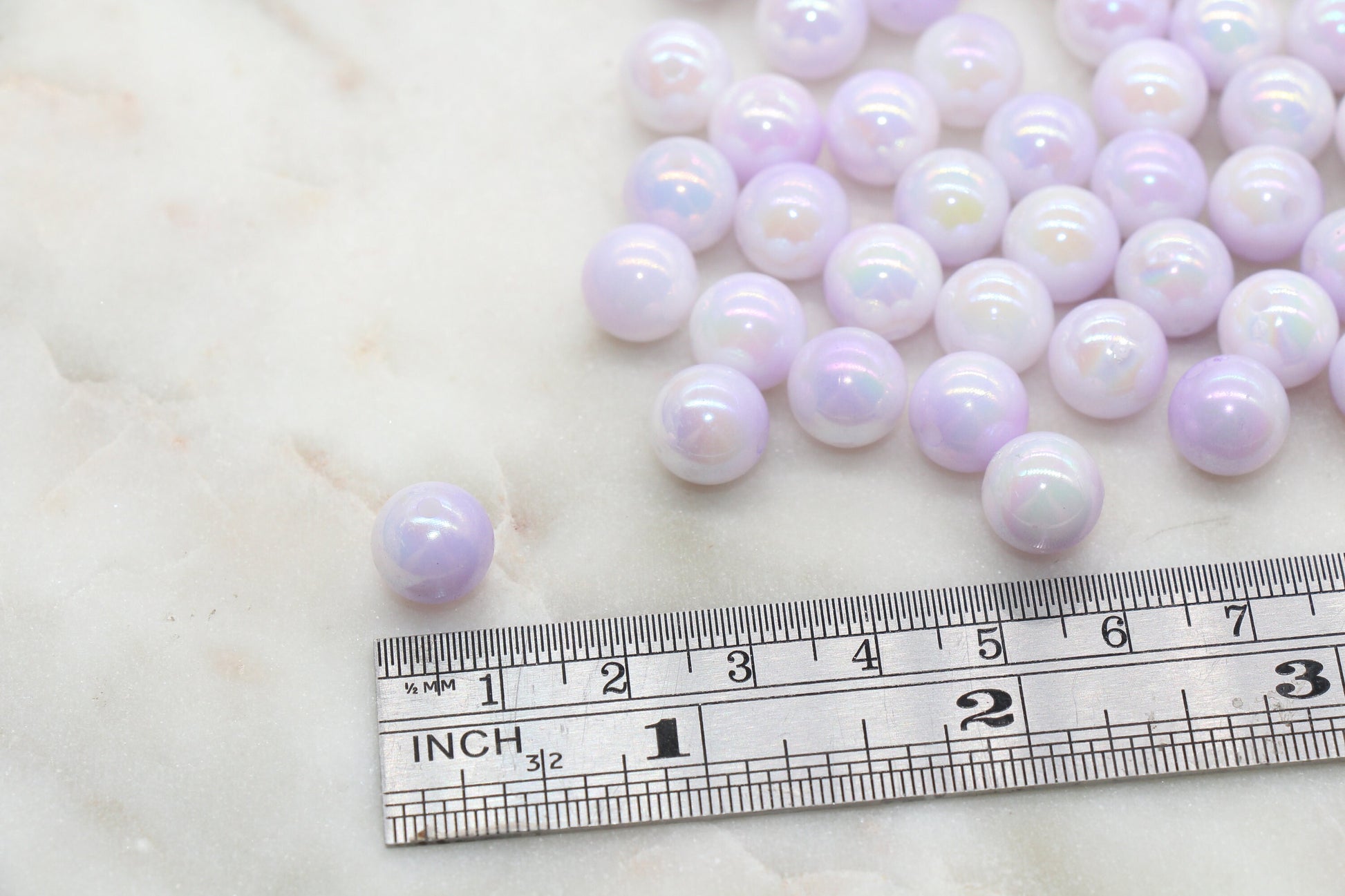 10mm Lavender Purple Ombre Round Beads, Acrylic Gumball Bead, Iridescent Round Beads, Bubblegum Beads, Plastic Round Bead #2712