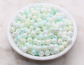 8mm Green Ombre Faux Pearl Acrylic Beads