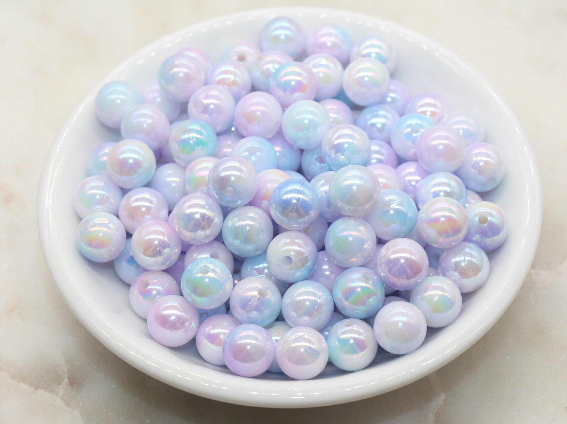 10mm Purple and Blue Ombre Round Beads, Acrylic Gumball Bead, Iridescent Round Beads, Bubblegum Beads, Plastic Round Bead #2718