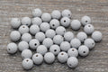 10mm Gray Acrylic Gumball Beads