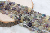 Fluorite Nugget Beads, Irregular Gemstone Loose Beads, Pebble Beads, Chip Beads, 9mm-10mm, #40