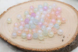 10mm Mix Glitter Round Beads, Iridescent Acrylic Gumball Beads, Transparent Round Spacer Beads, Bubblegum Beads, Plastic Round Bead #2725
