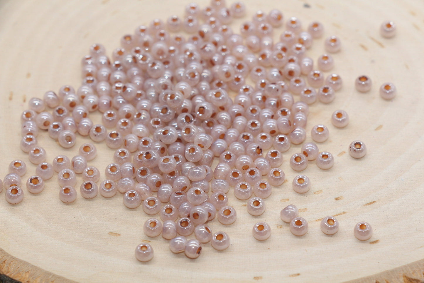 Round Creamy Glass Seed Beads, 4mm 6/0 Glass Round Seed Beads, Creamy Seed Beads, Glossy Rocailles Beads, Beading Supplies #2745