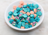 9mm-10mm mermaid, starfish polymer clay beads, animal clay charms for bracelets