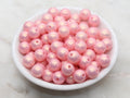 12mm Pink Shimmer Acrylic Gumball Beads