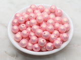 12mm Pink Shimmer Gumball Beads, Round Acrylic Loose Beads, Bubblegum Beads, Chunky Beads, Round Plastic Beads #2691
