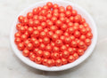 8mm Orange Shimmer Acrylic Gumball Beads