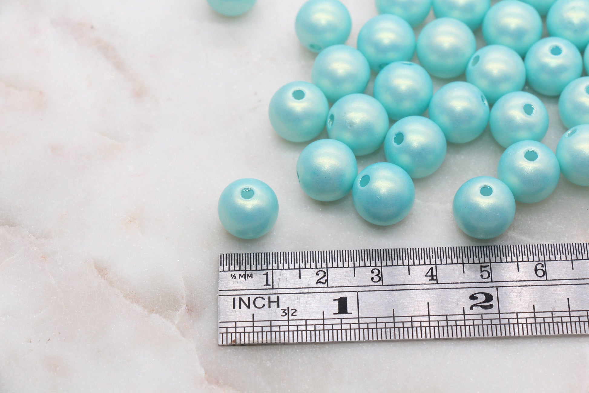 12mm Blue Shimmer Gumball Beads, Round Acrylic Loose Beads, Bubblegum Beads, Chunky Beads, Round Plastic Beads #2697