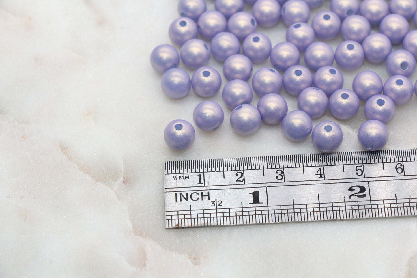 8mm Pastel Purple Shimmer Gumball Beads, Round Acrylic Loose Beads, Bubblegum Beads, Chunky Beads, Smooth Round Plastic Beads #2700