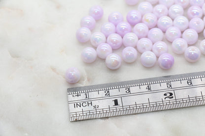 8mm Lavender Purple Ombre Round Beads, Acrylic Gumball Bead, Iridescent Round Beads, Bubblegum Beads, Plastic Round Bead, Jewelry Beads#2711