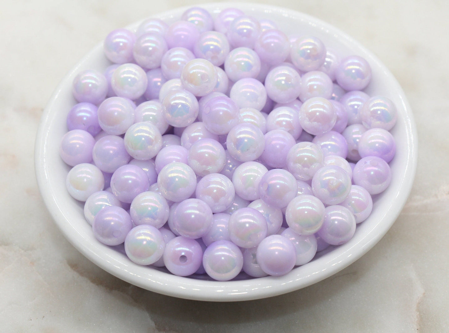 10mm Lavender Purple Ombre Round Beads, Acrylic Gumball Bead, Iridescent Round Beads, Bubblegum Beads, Plastic Round Bead #2712