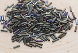 6mm metallic bugle beads tube glass seed beads