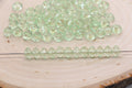 8mm Light Green Transparent Rondelle Faceted Acrylic Beads
