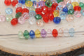 8mm Assorted Transparent Rondelle Faceted Acrylic Beads